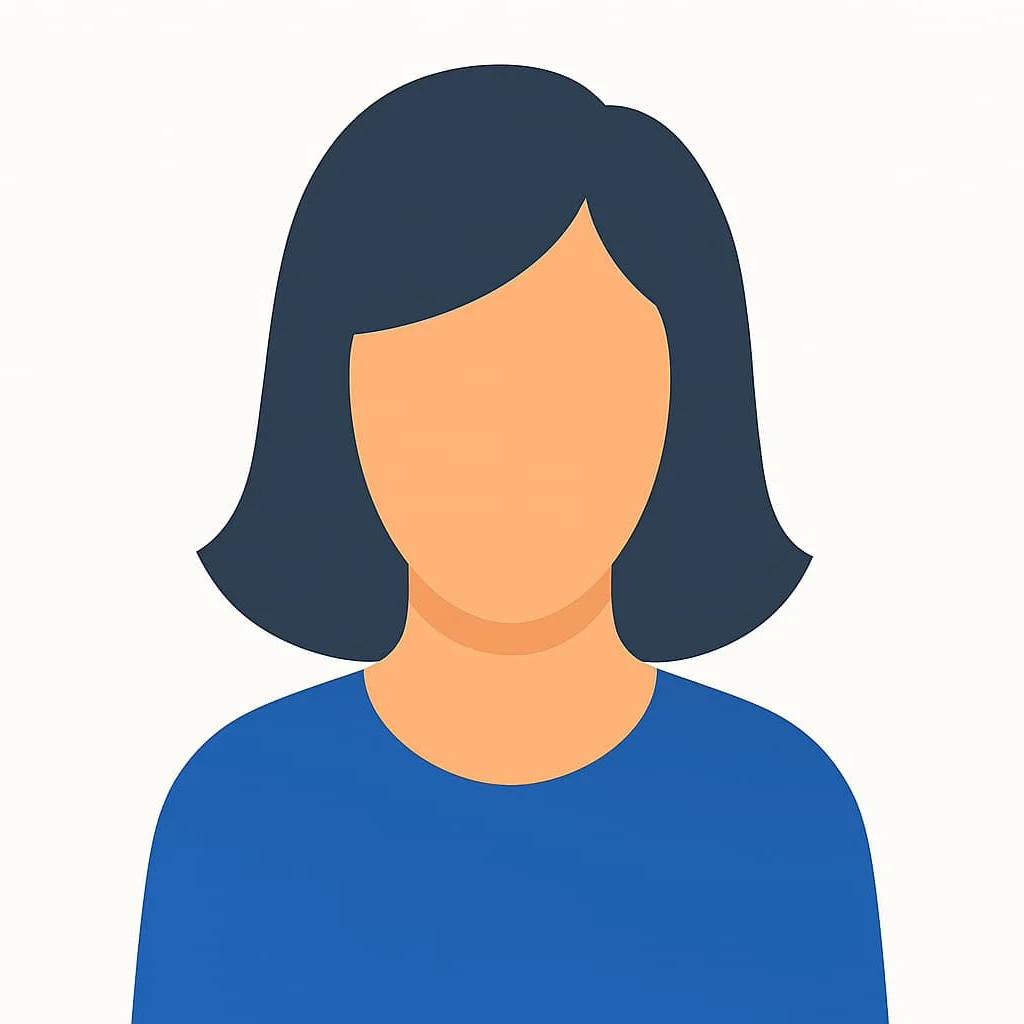 Female Reviewer with Blue Shirt Icon