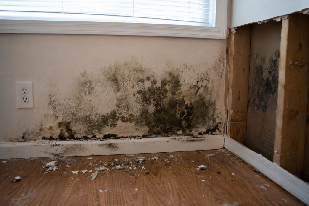 hidden mold growth behind drywall in Monmouth County NJ